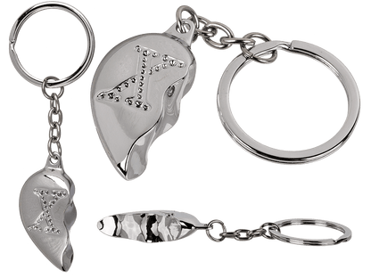 Metal Keychain, Broken Heart,
