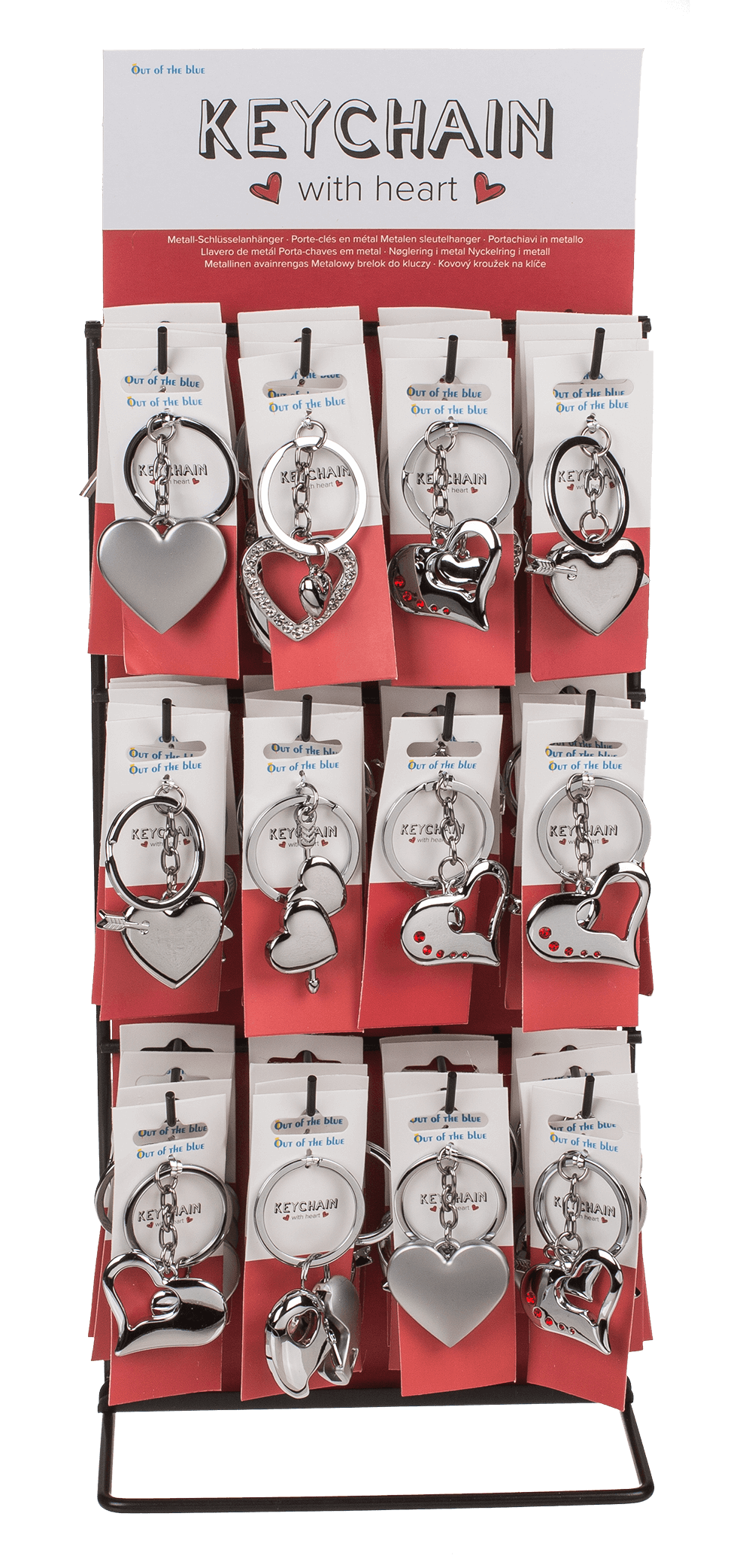 Metal Keychain, Heart,