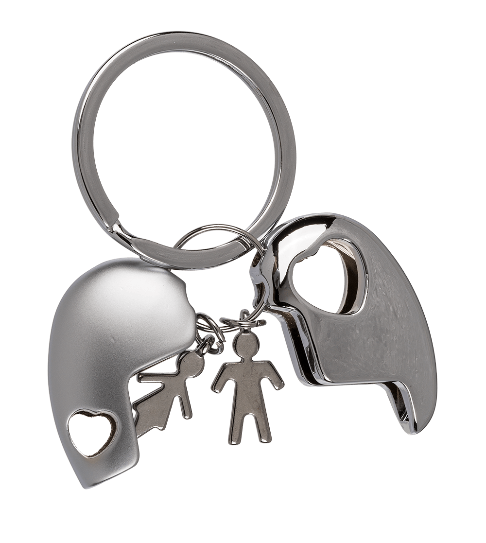 Metal Keychain, Heart,