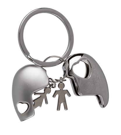 Metal Keychain, Heart,