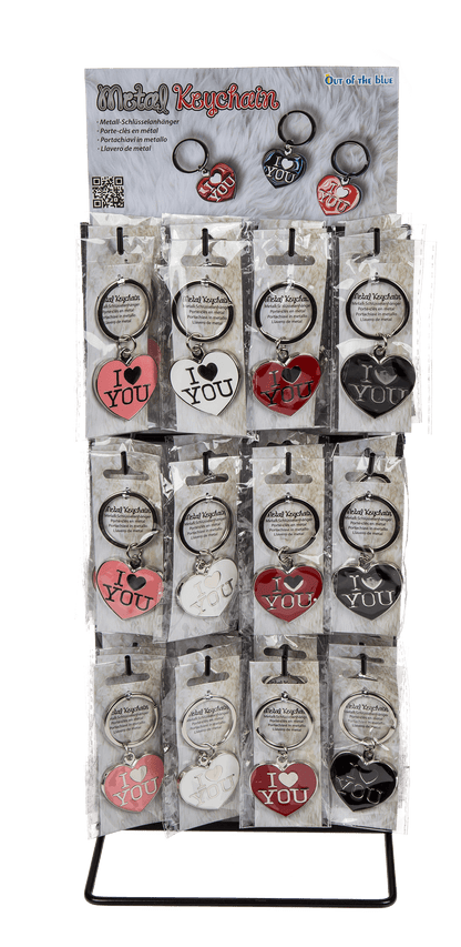 Metal keychain, I love you,