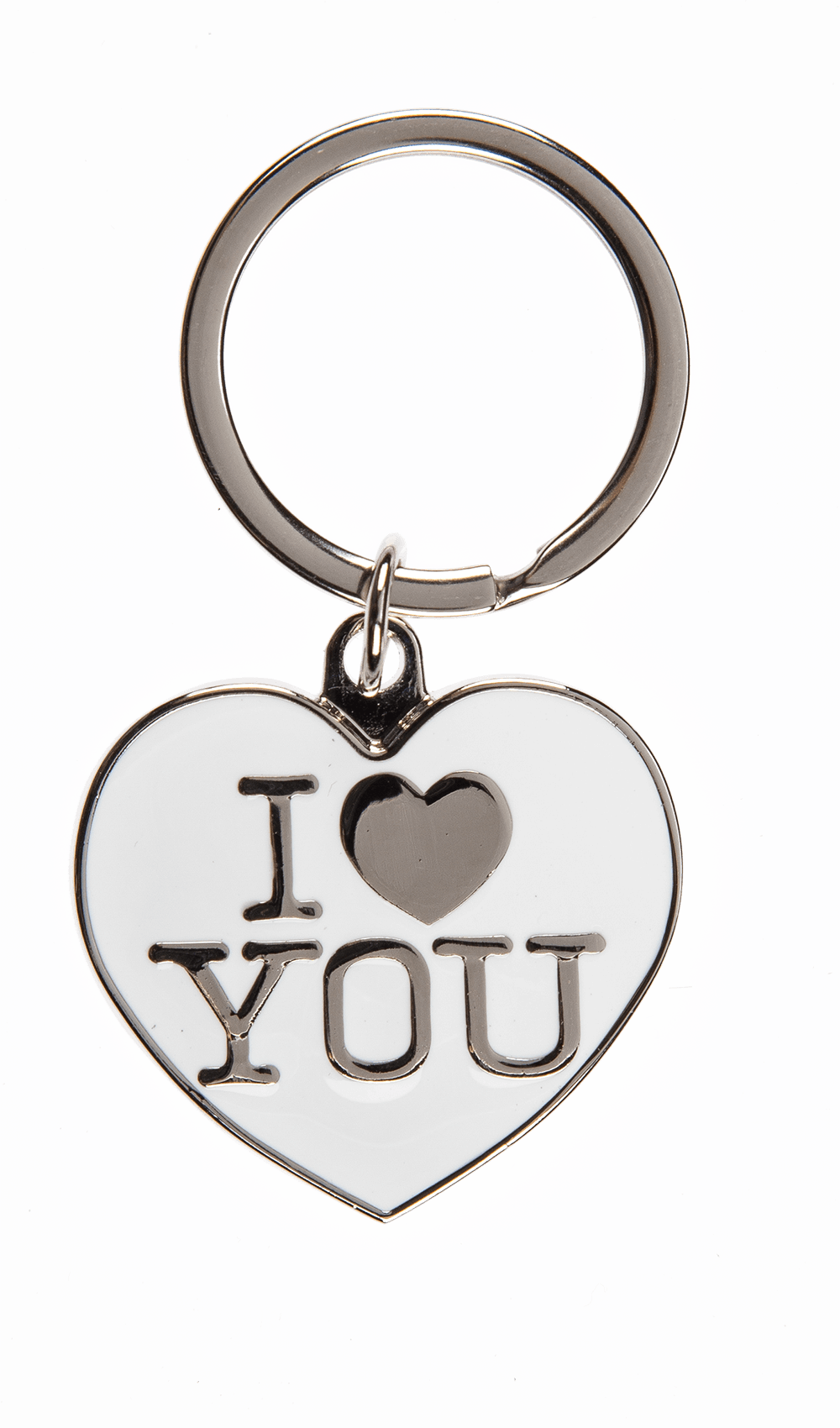 Metal keychain, I love you,