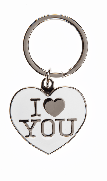 Metal keychain, I love you,
