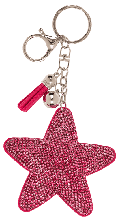 Metal Keychain, Tropical Sequins,