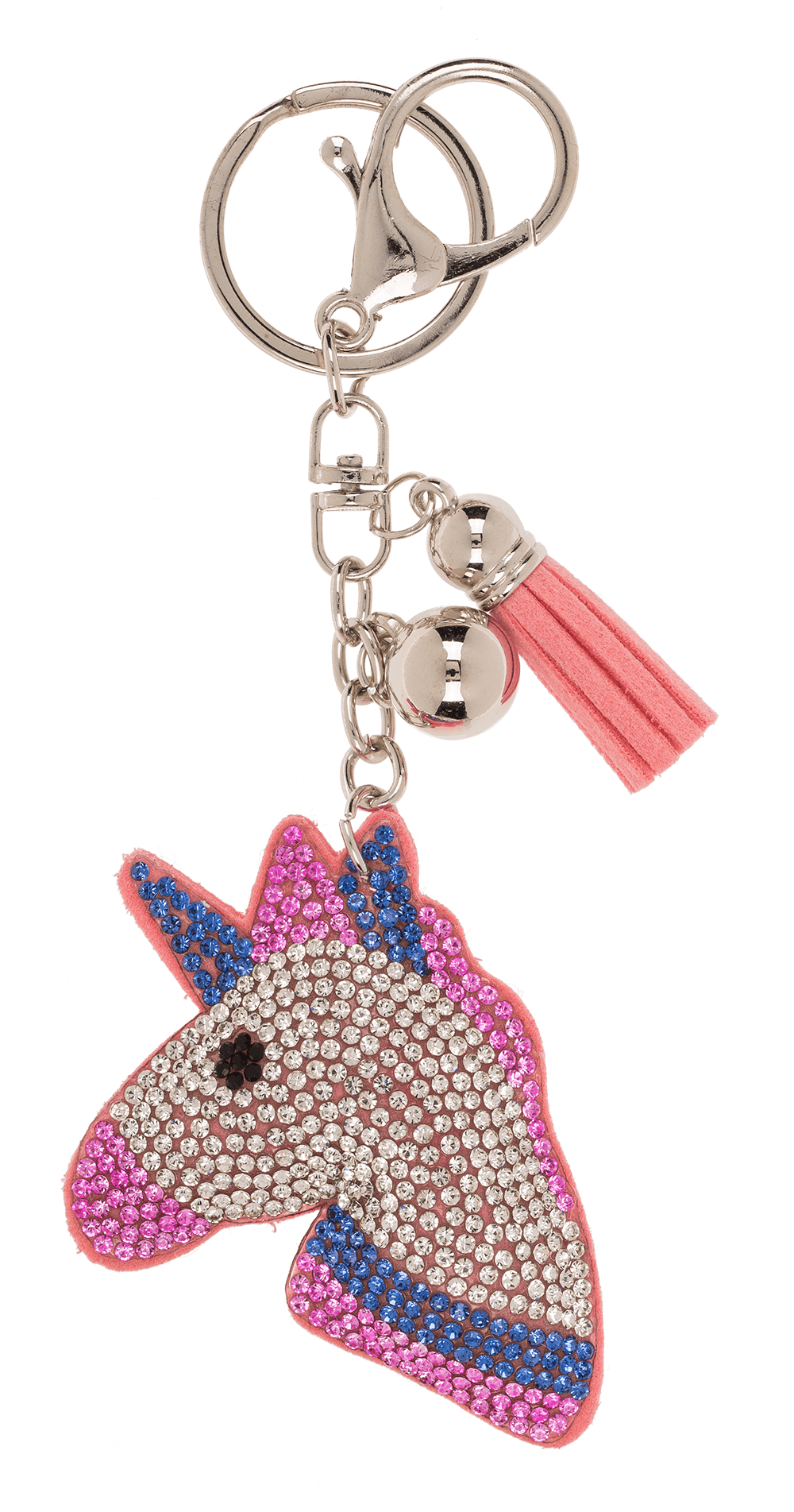 Metal Keychain, Tropical Sequins,