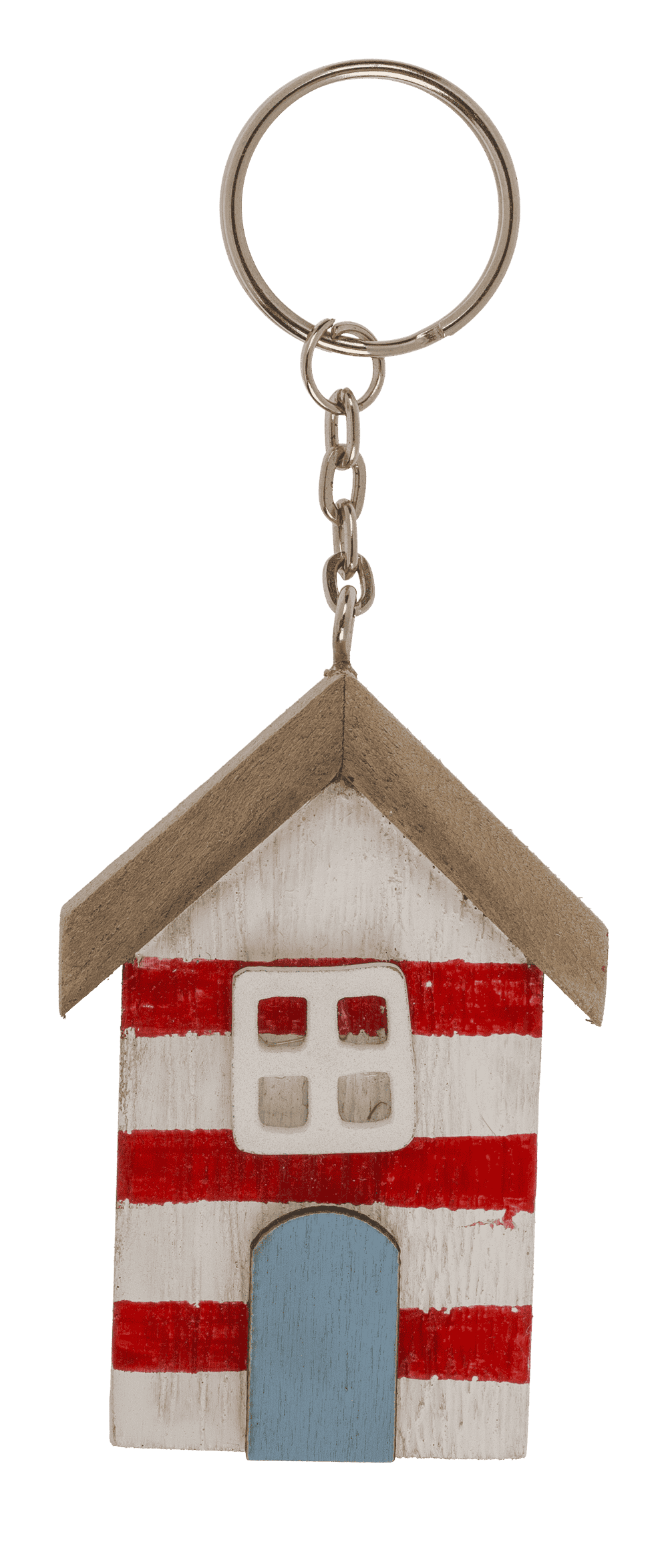 Metal key chain, Wooden beach house,
