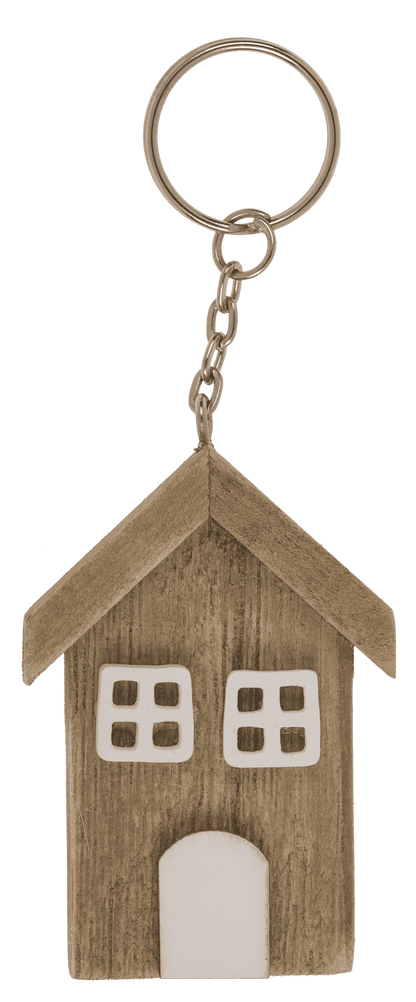 Metal key chain, Wooden beach house,