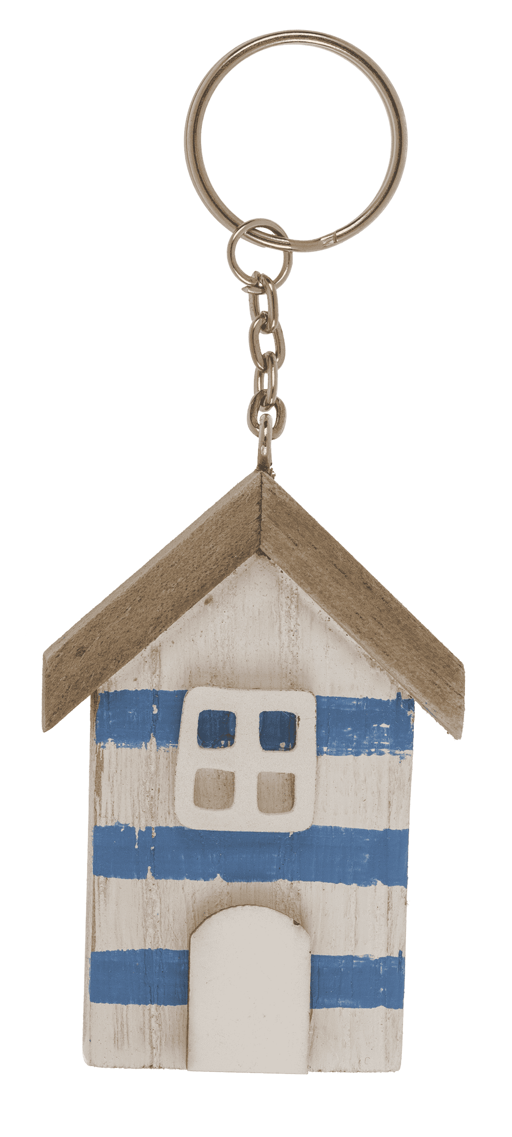 Metal key chain, Wooden beach house,