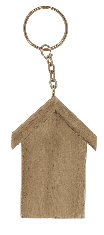 Metal key chain, Wooden beach house,