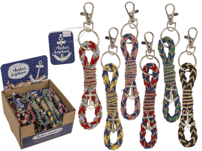 Metal key chain, anchor, 11 cm,