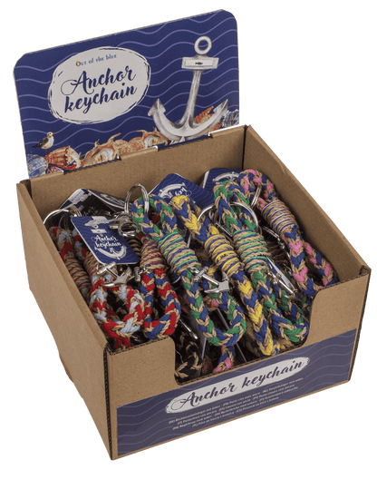 Metal key chain, anchor, 11 cm,