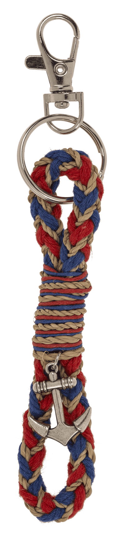 Metal key chain, anchor, 11 cm,