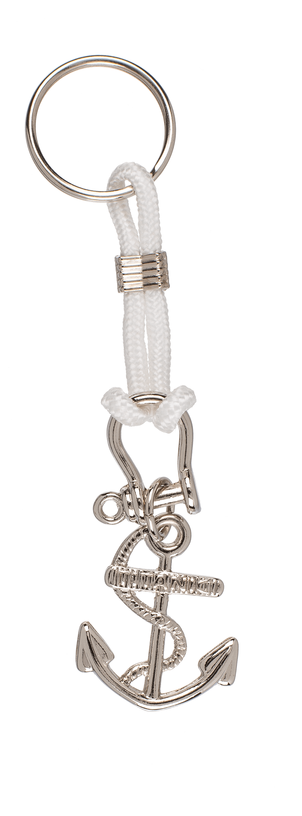 Metal keychain with cord, Maritime,