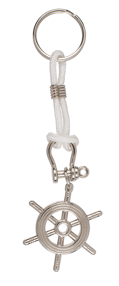 Metal keychain with cord, Maritime,