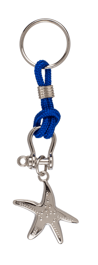 Metal keychain with cord, Maritime,