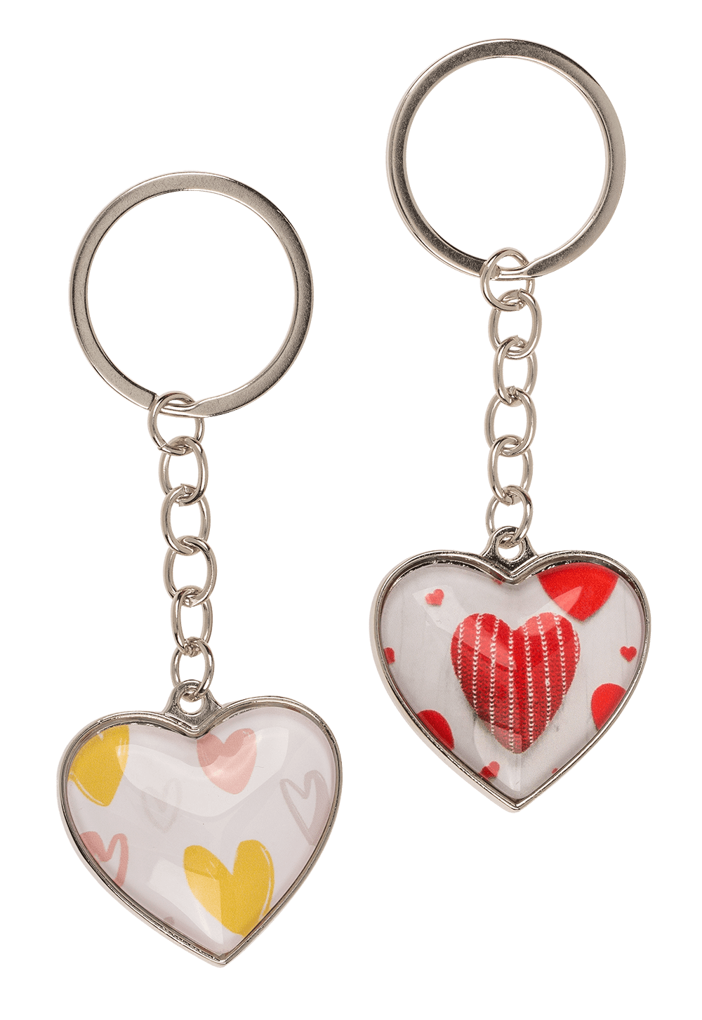 Metal keychain, Hearts,