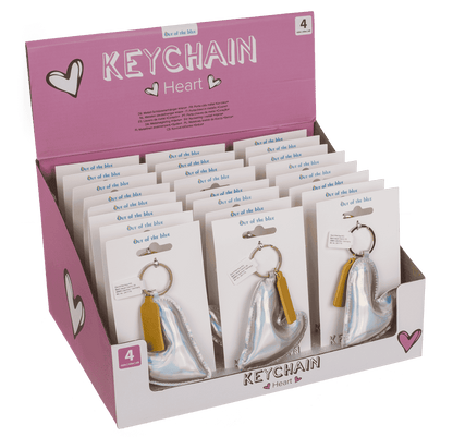 Metal keychain, Heart,
