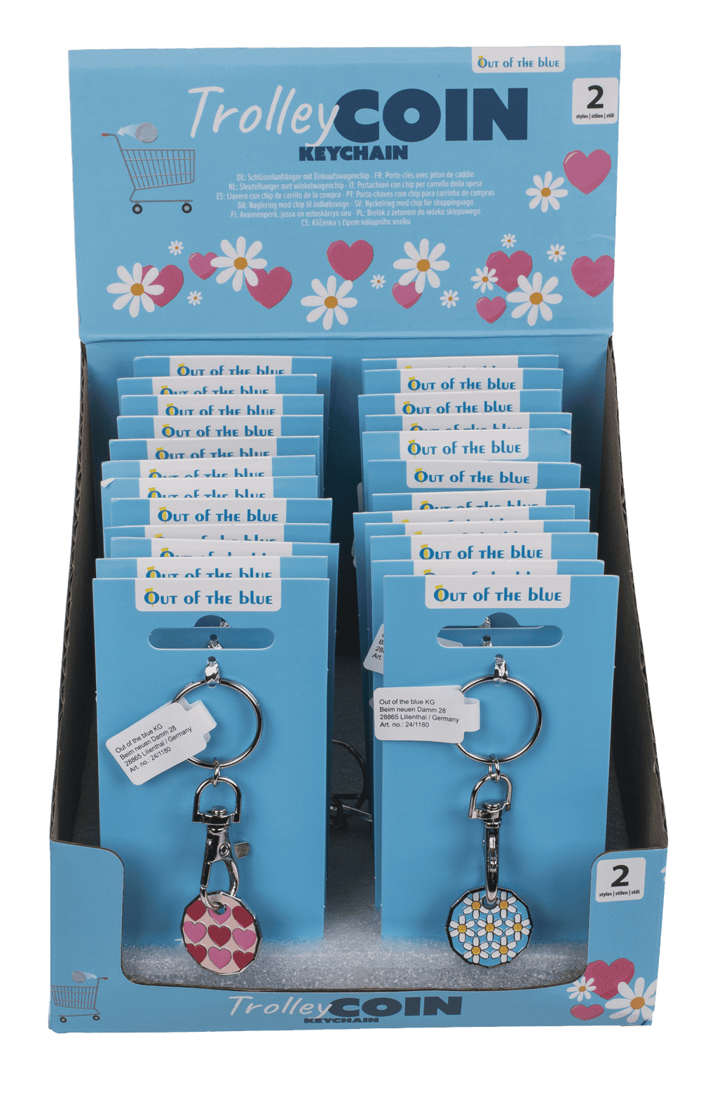 Metal Keychain with trolley Coin,