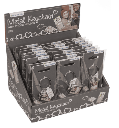 Metal keychain, with Photo Holder,