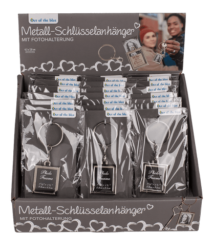 Metal keychain, with Photo Holder,