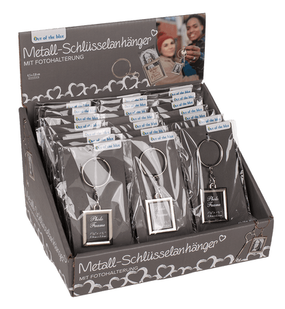 Metal keychain, with Photo Holder,