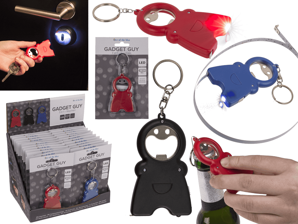 Metal keychain, Gadget Guy - 3 in 1,