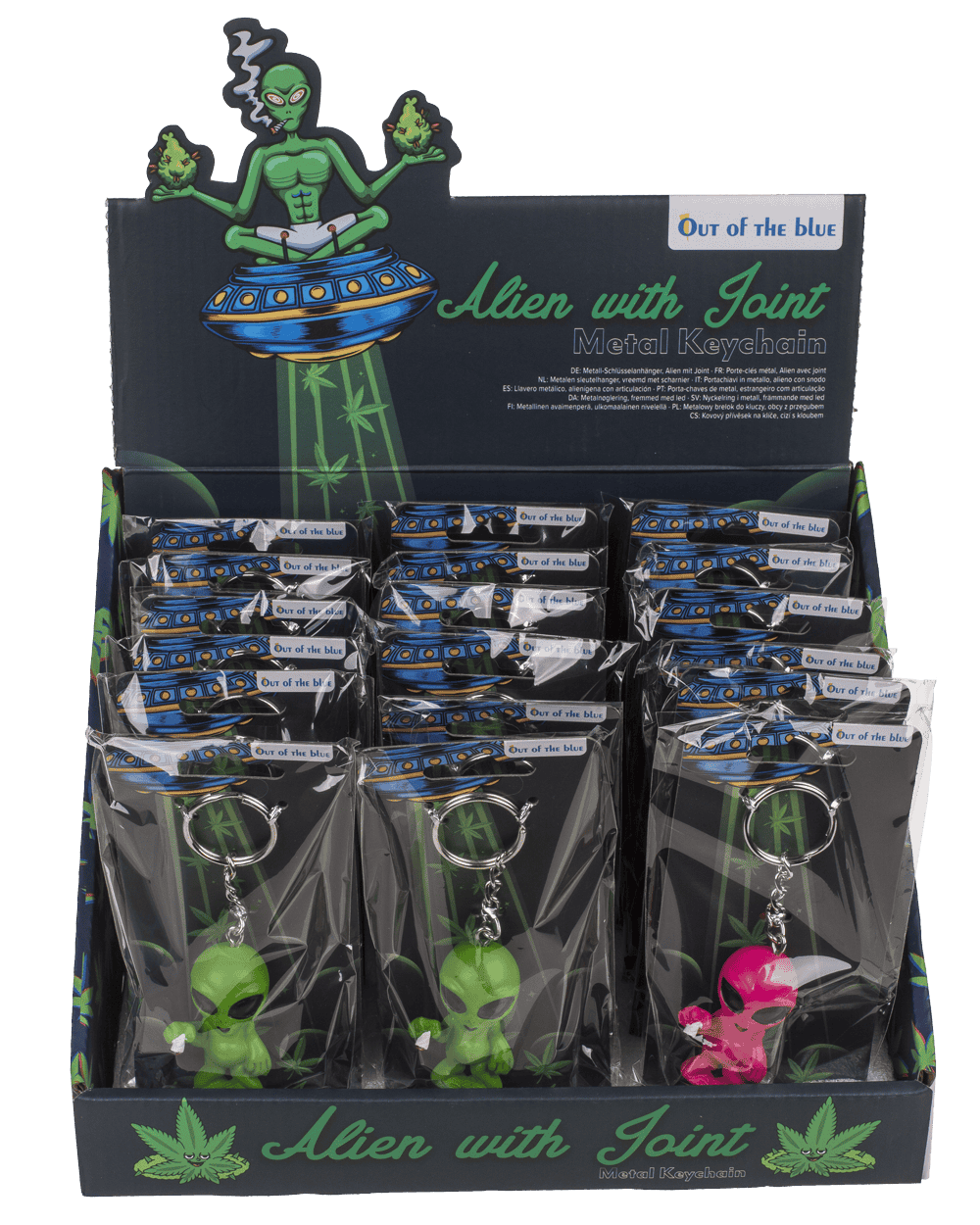 Metal key chain, Alien with Joint,