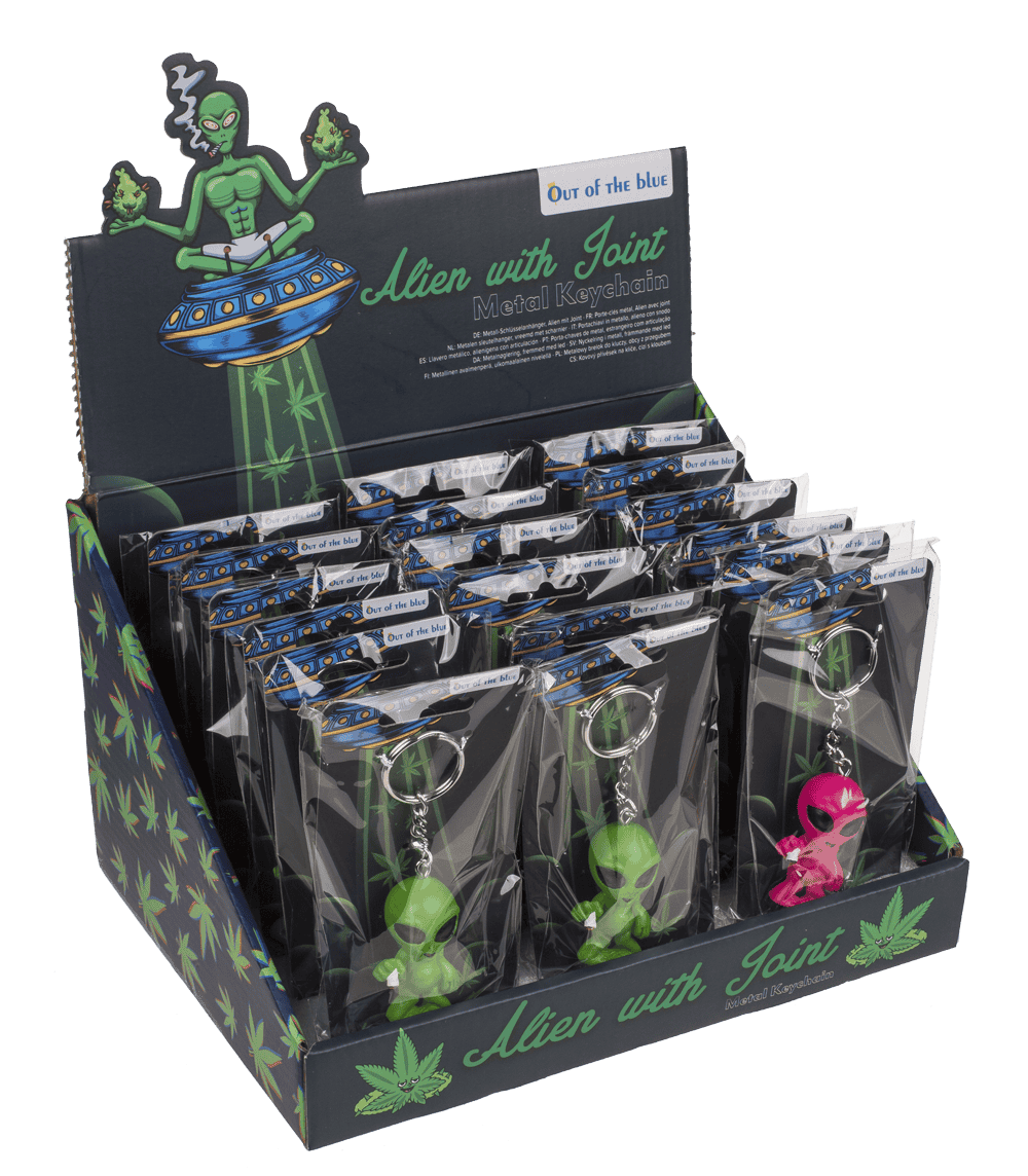 Metal key chain, Alien with Joint,