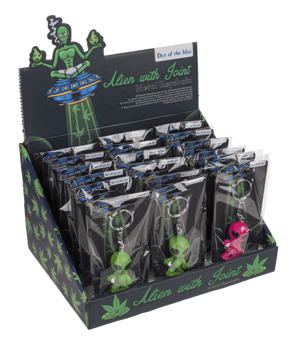 Metal key chain, Alien with Joint,