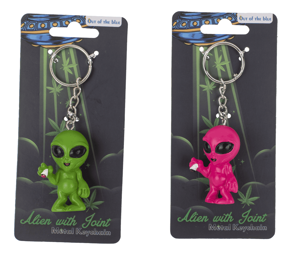 Metal key chain, Alien with Joint,