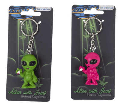 Metal key chain, Alien with Joint,
