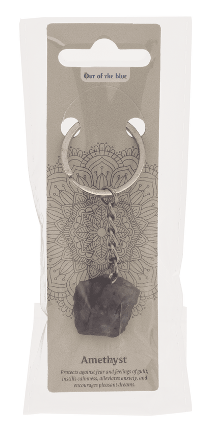 Metal keychain, Chakra Chystals,