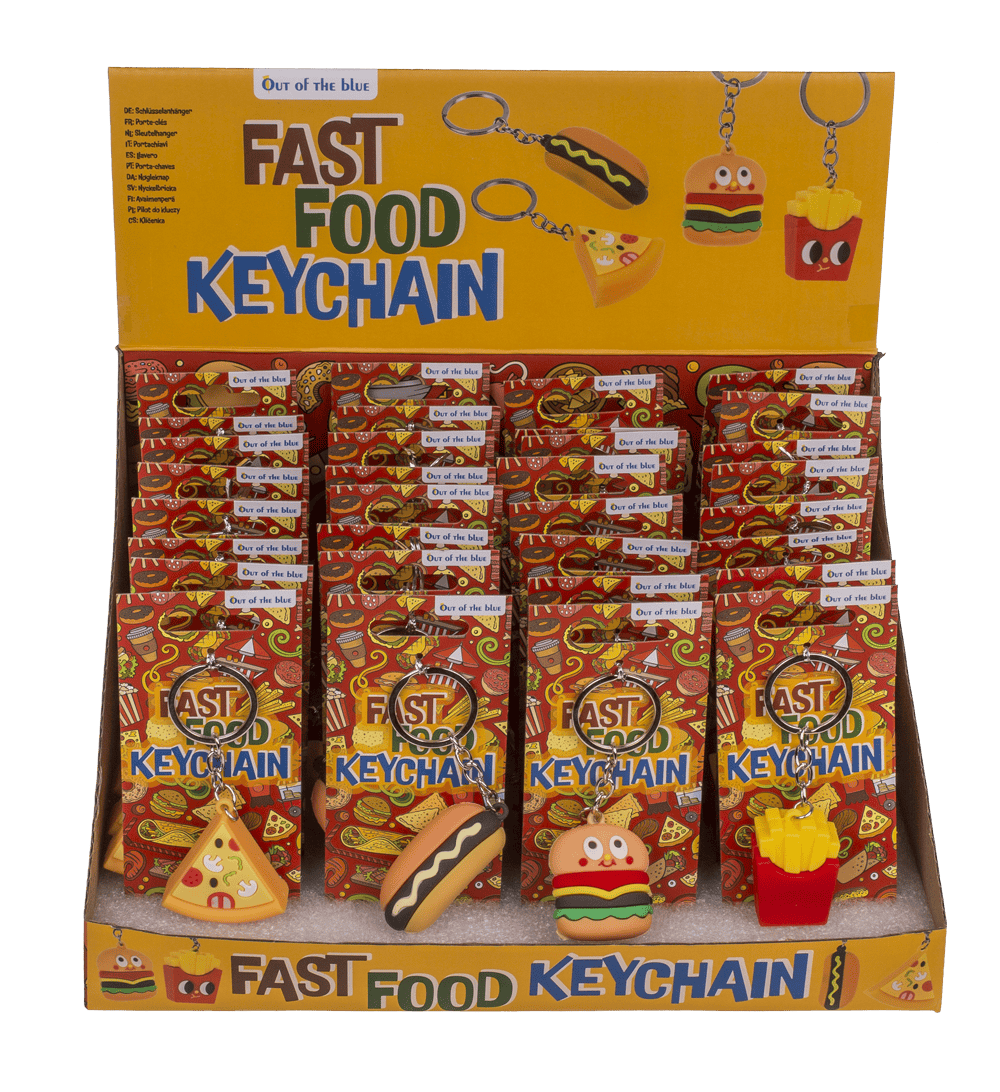 Metal keychain, Fast Food,