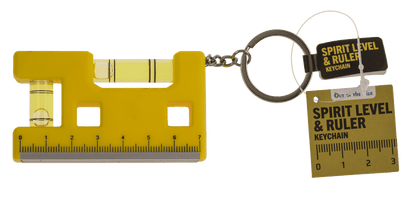 Metal keychain, Spirit Level and Ruler,