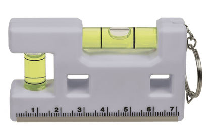 Metal keychain, Spirit Level and Ruler,