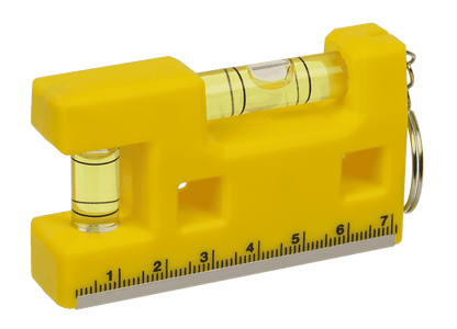 Metal keychain, Spirit Level and Ruler,