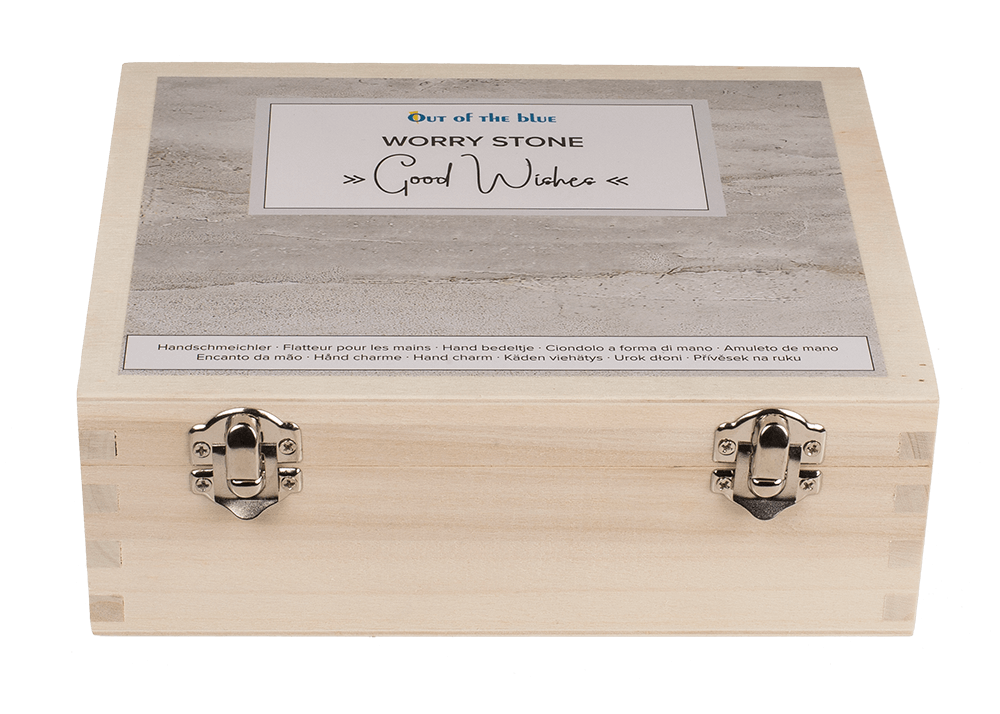 Worry stone with english wording,