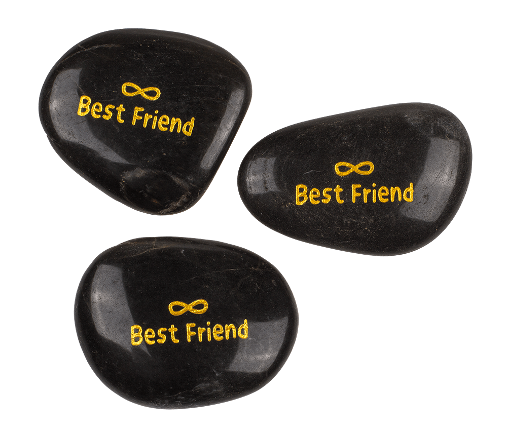 Worry stone with english wording,