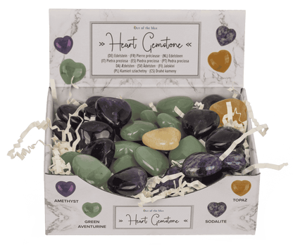 Gem stone, heart, 2,5 cm,