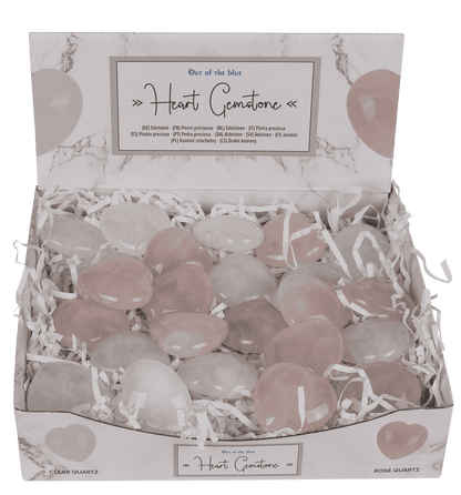 Gem stone heart, 4 cm,