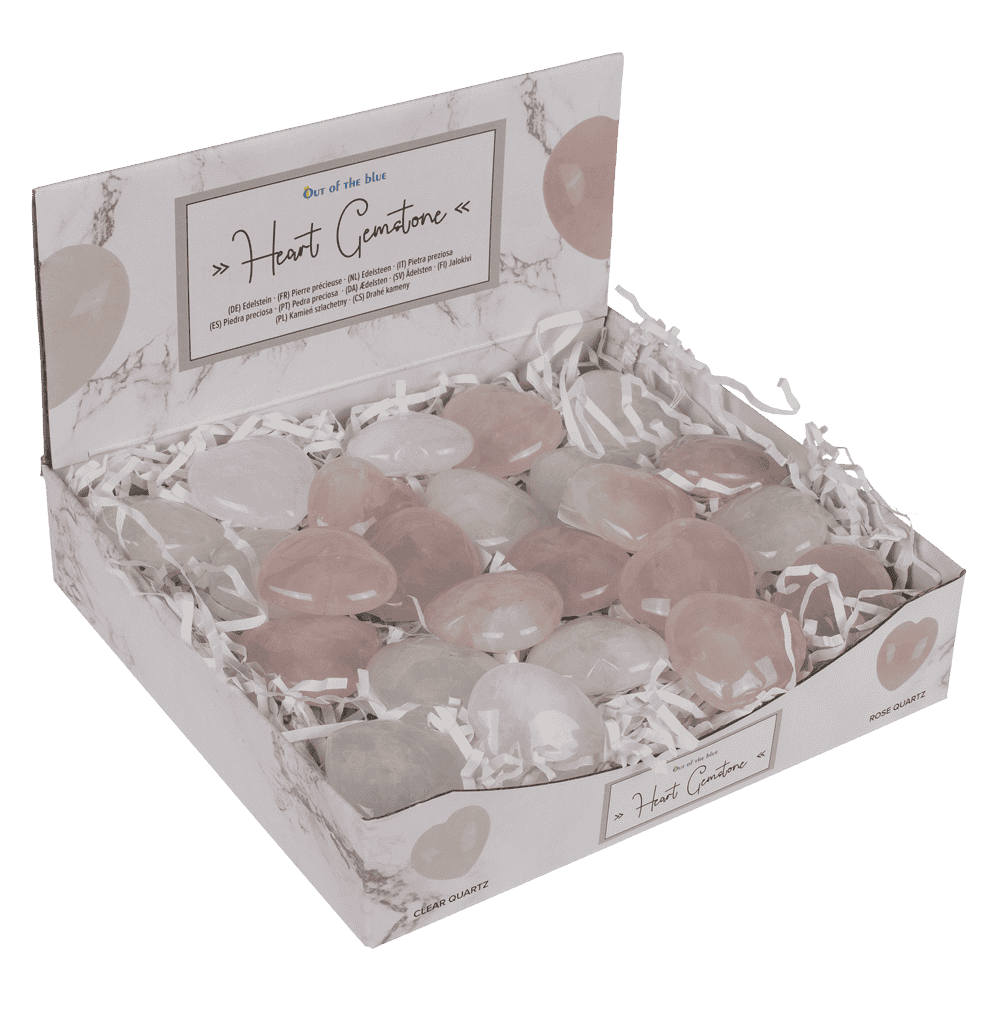 Gem stone heart, 4 cm,