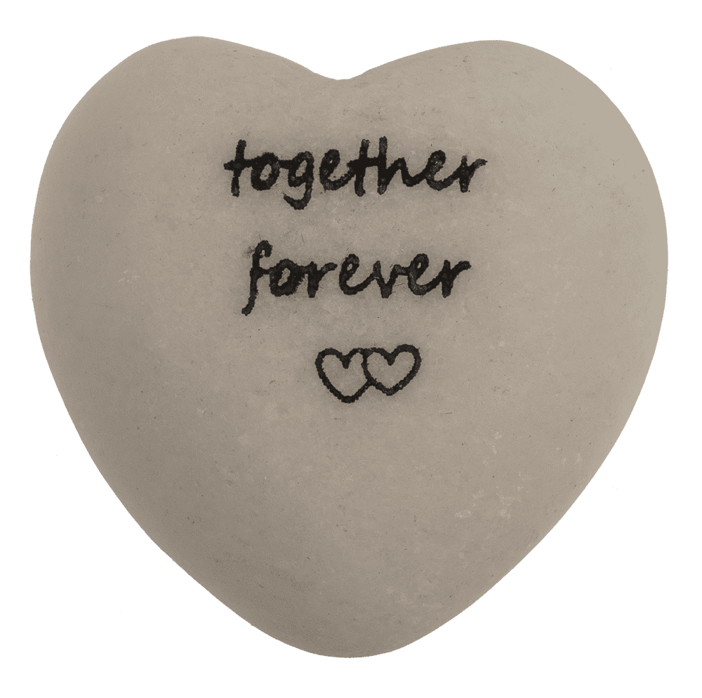 Loving Hearts, made of marble,