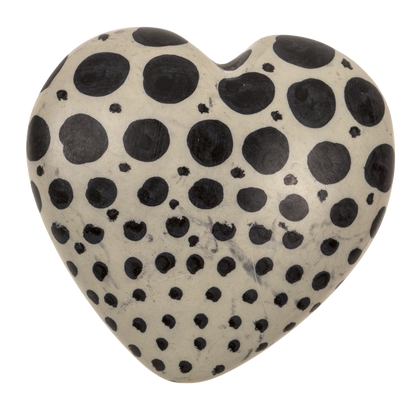 Soap Stones, Hearts, with engraving,