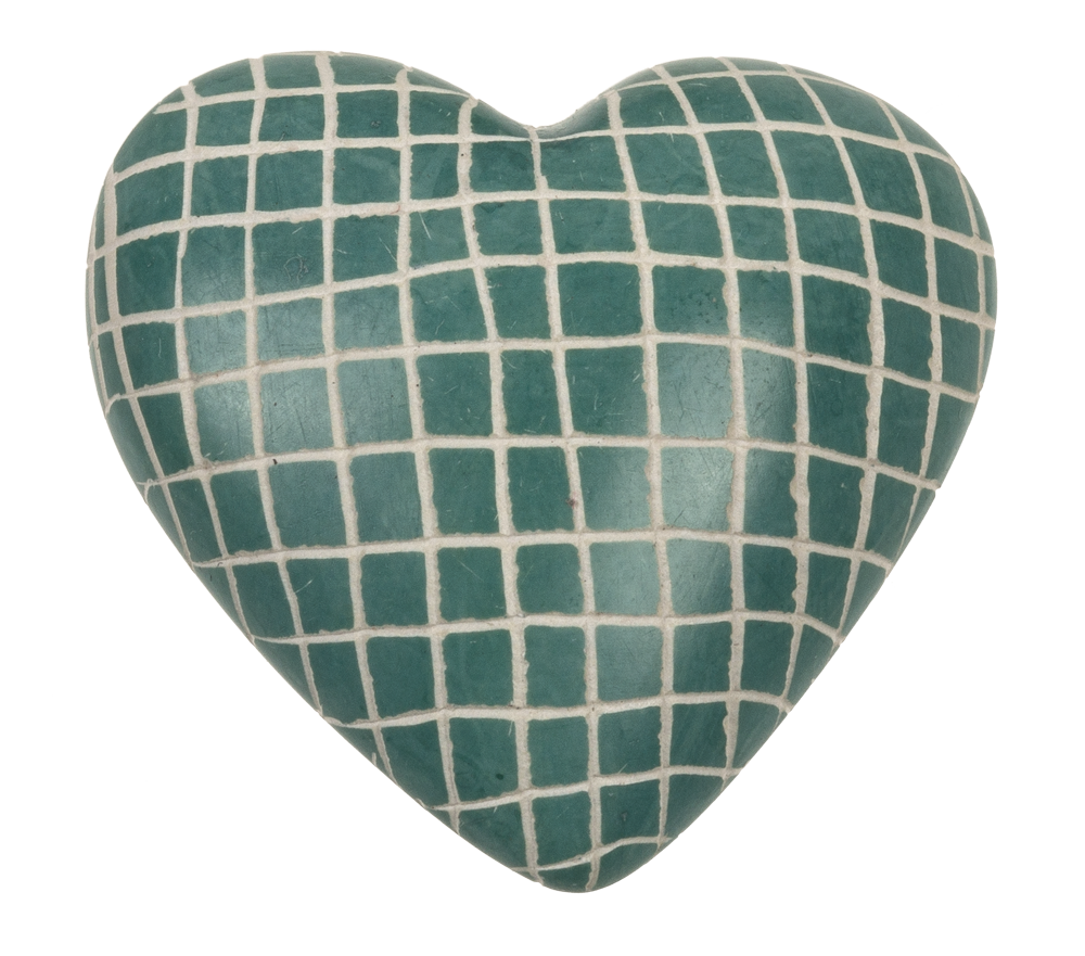 Soap Stones, Hearts, with engraving,