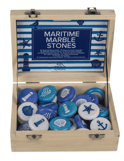 Printed marble stones, Maritime. 3,5 cm,