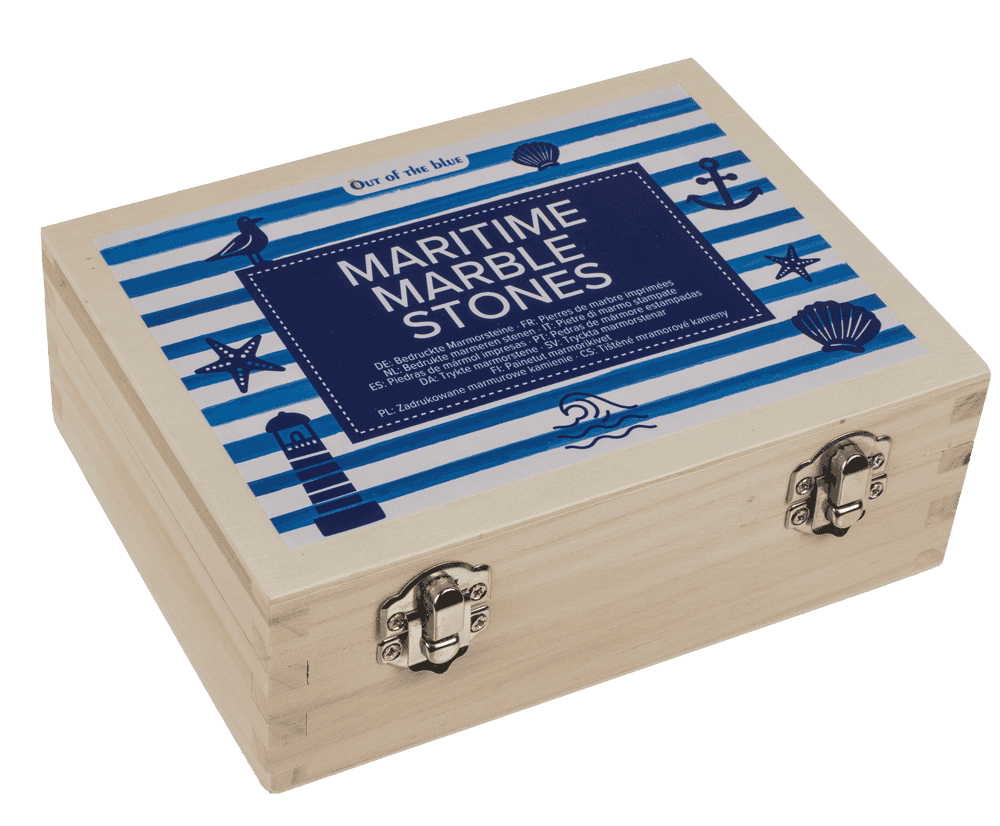 Printed marble stones, Maritime. 3,5 cm,