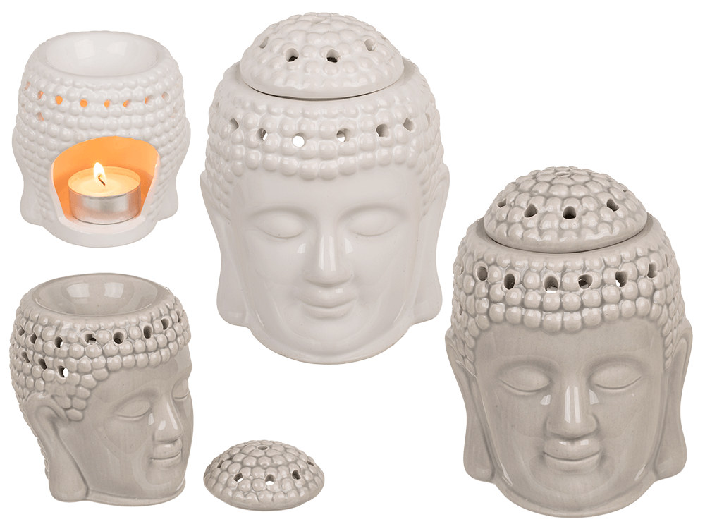 Oil burner, Buddha, with removeable lid,