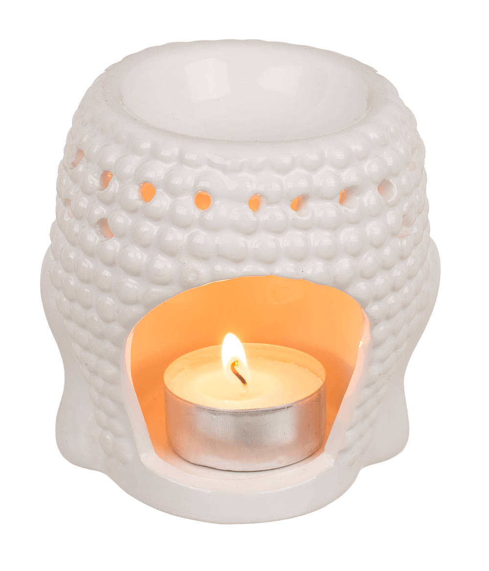 Oil burner, Buddha, with removeable lid,