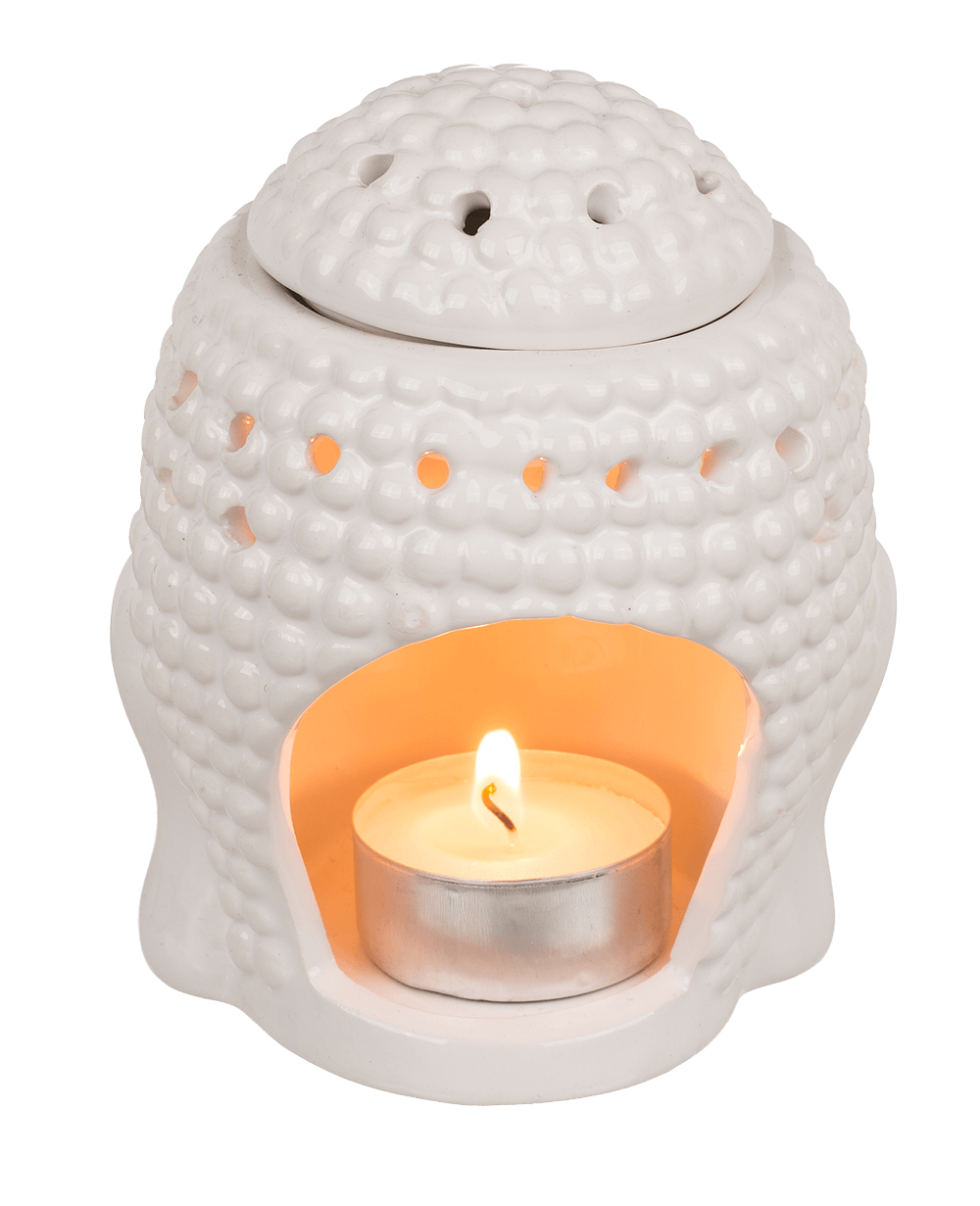 Oil burner, Buddha, with removeable lid,