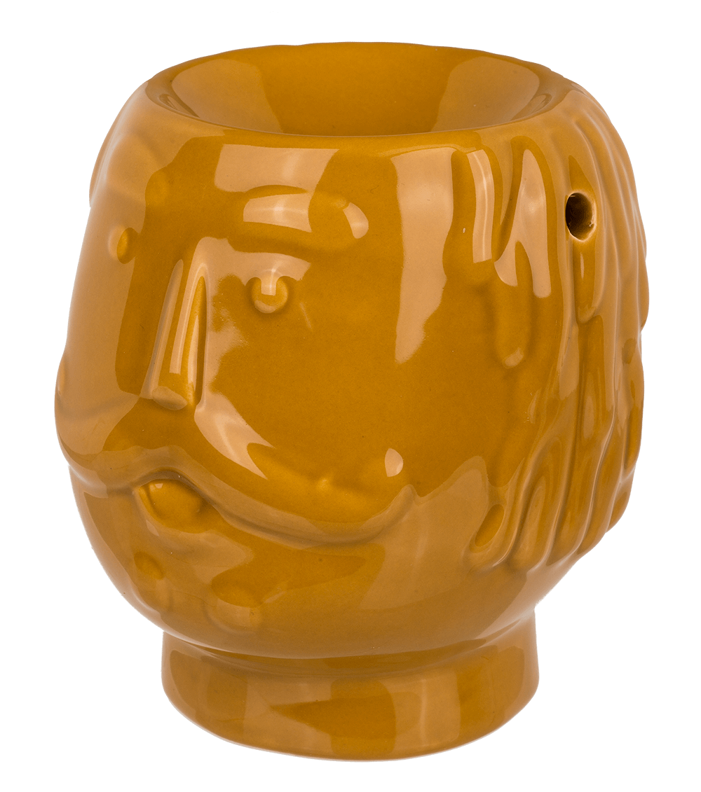 Oil burner, faces, ca. 11,5 x 11 x 12,8 cm